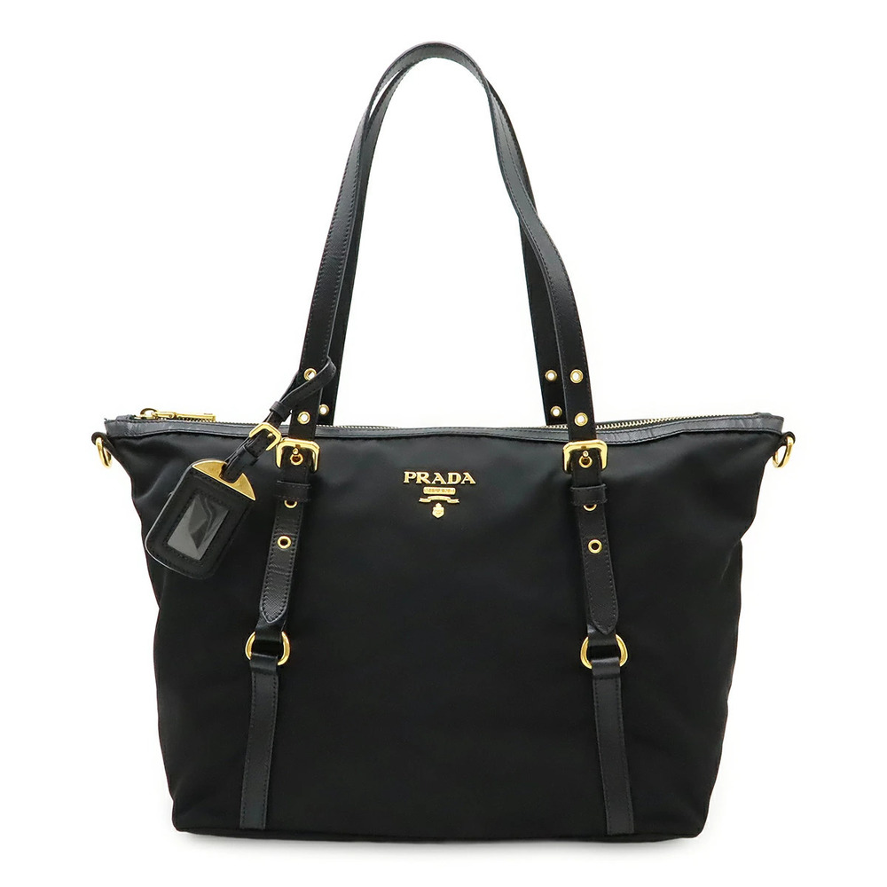Prada Tote Bag Handbag Shoulder NERO Black